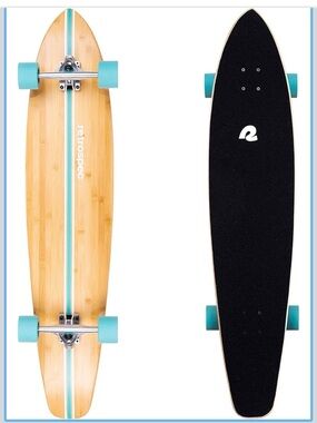 Retrospec Bamboo Longboard Cruiser in Turquoise. Brand new still in box.